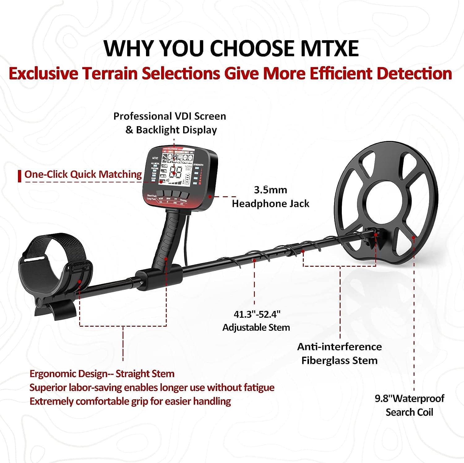 DR.ÖTEK MTXE Metal Detector for Adults and Kids