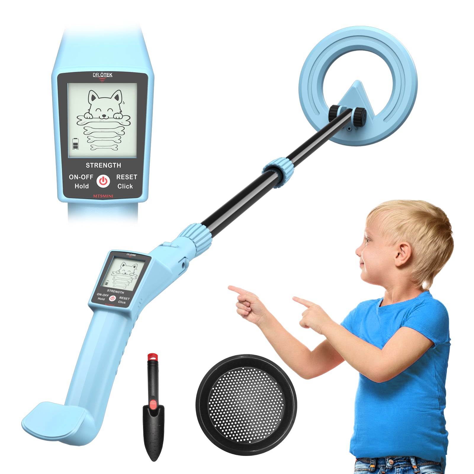 DR.ÖTEK Metal Detector for Kids, Lightweight Gold Detector
