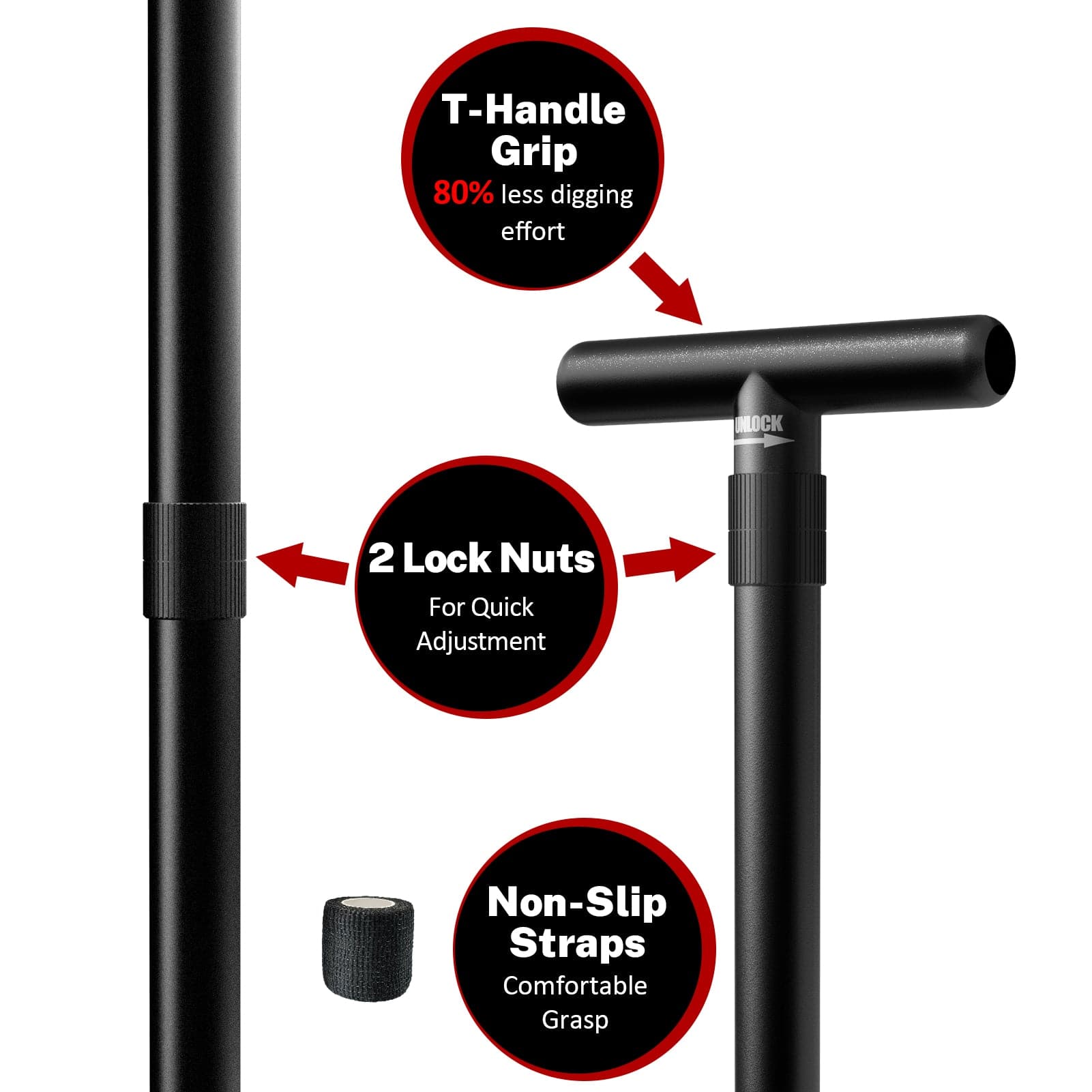 DR.ÖTEK Metal Detector T-Shovel
