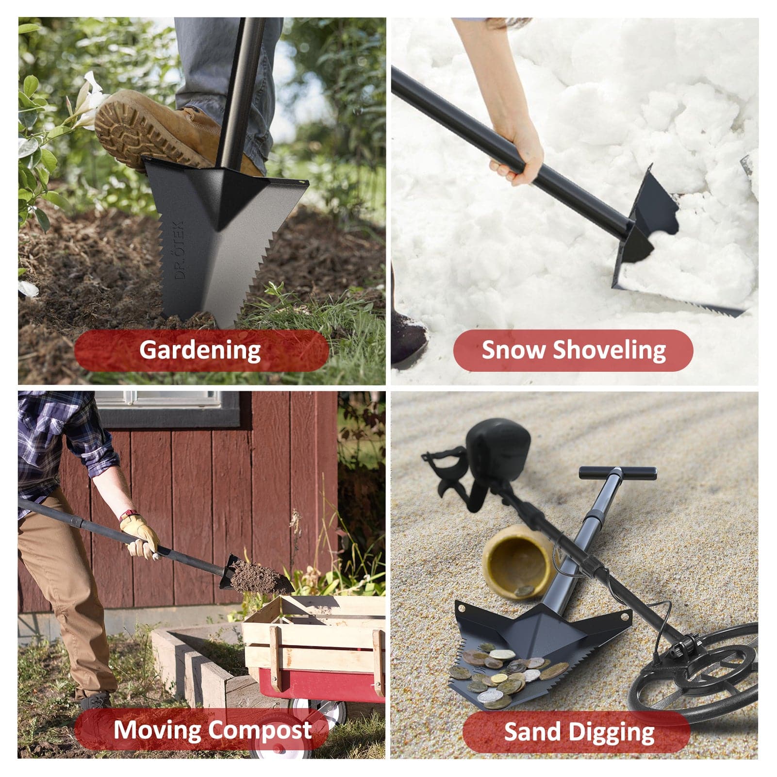 DR.ÖTEK Metal Detector T-Shovel