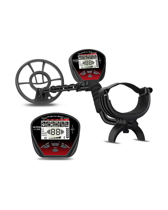 Metal Detector Per Bambini DR.ÖTEK - Impermeabile, Con Display LCD, Asta Regolabile 60-76cm, Pala E Borsa, Per Età 3-10 Anni